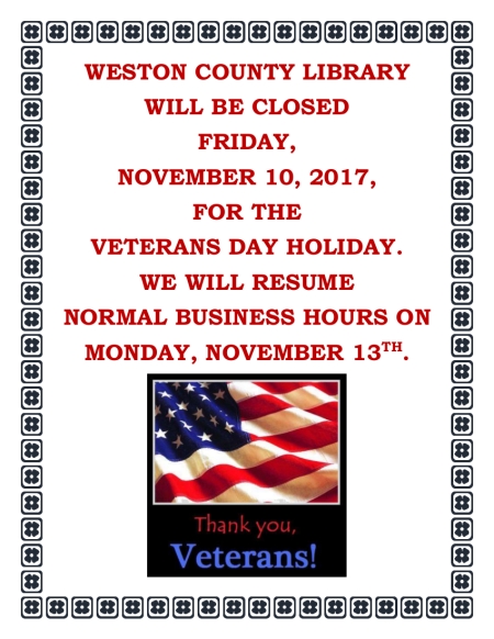 Veterans Day closure